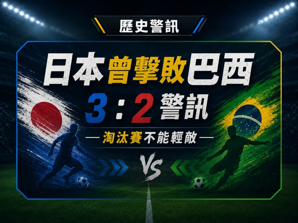 日本曾3比2擊敗巴西,提醒巴西在淘汰賽不能輕敵。