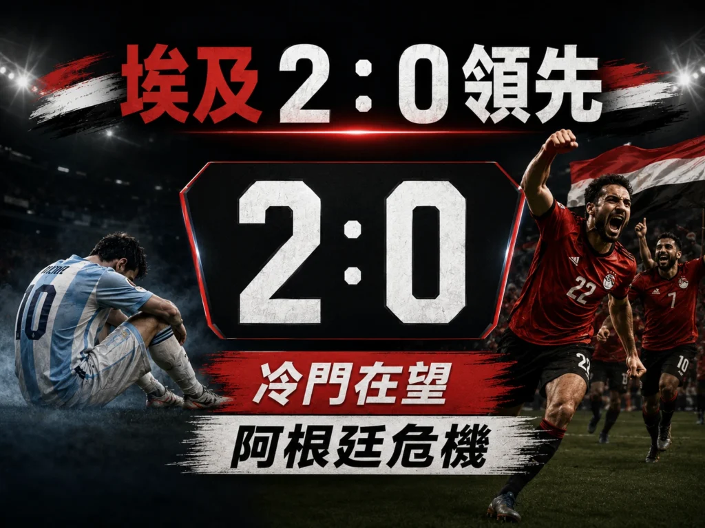 埃及2比0領先阿根廷,冷門在望並讓阿根廷陷入出局危機。