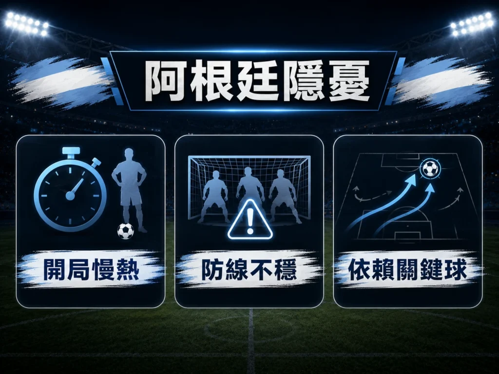 阿根廷賽後隱憂整理,包含開局慢熱、防線不穩與依賴關鍵球。