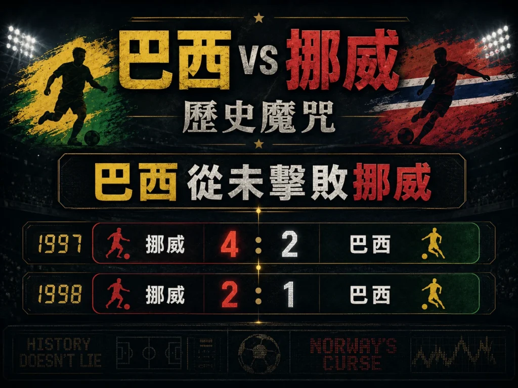 巴西對挪威歷史交手整理,回顧巴西過去從未擊敗挪威。