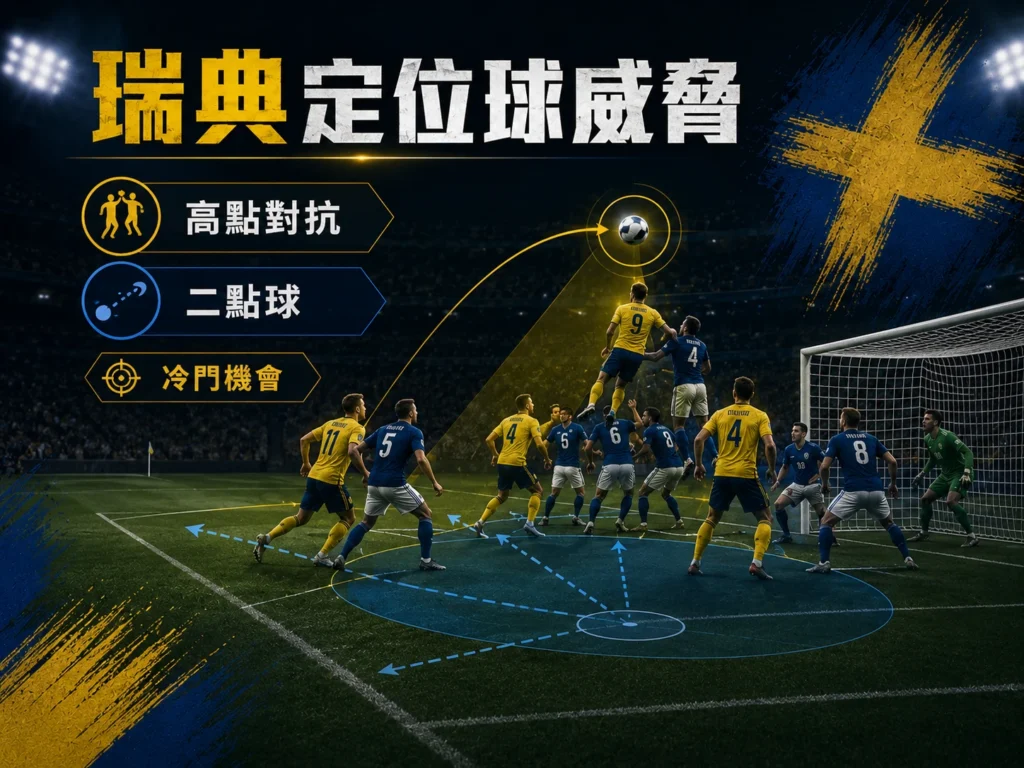 瑞典定位球威脅,高點對抗與二點球可能成為破局關鍵。